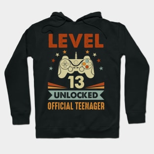 Level 13 Unlocked Official Teenager 13th Birthday 13 Years Old Gift Shirt Funny Birthday Gift Hoodie